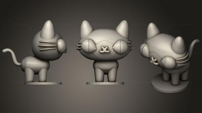 Figurines simple (Yani Cat (Pucca), STKPR_0024) 3D models for cnc